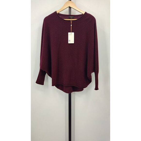 Quince Mongolian Cashmere Batwing Sweater Burgundy, Medium - Picture 1 of 2